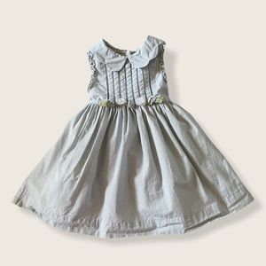 Laura Ashley Toddler Girl Dress 12M Tea Party Blue